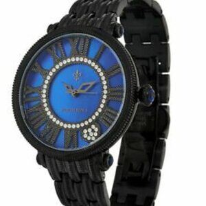 Judith Ripka Black Stainless Steel Ladies Watch.